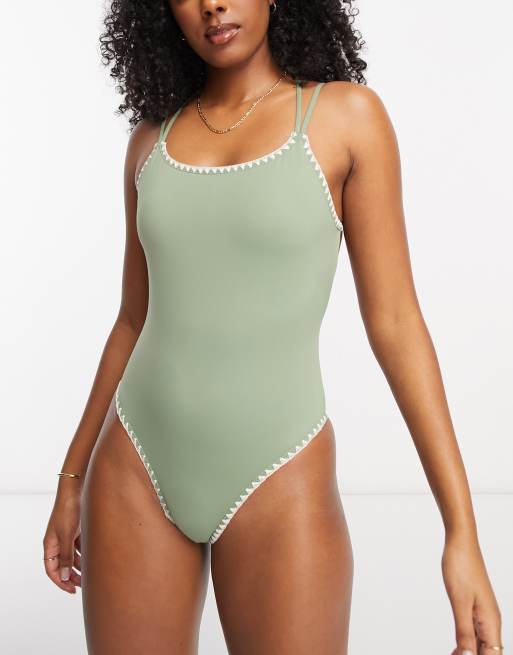 Khaki cheap green swimsuit