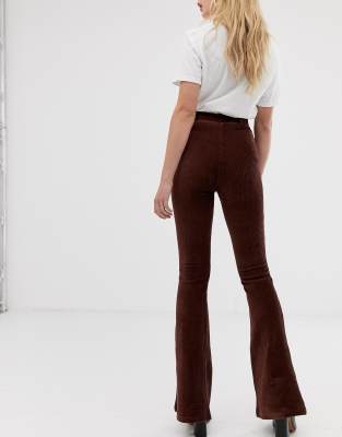 kick flare corduroy trousers
