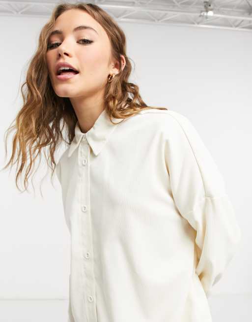 Stradivarius white best sale shirt dress