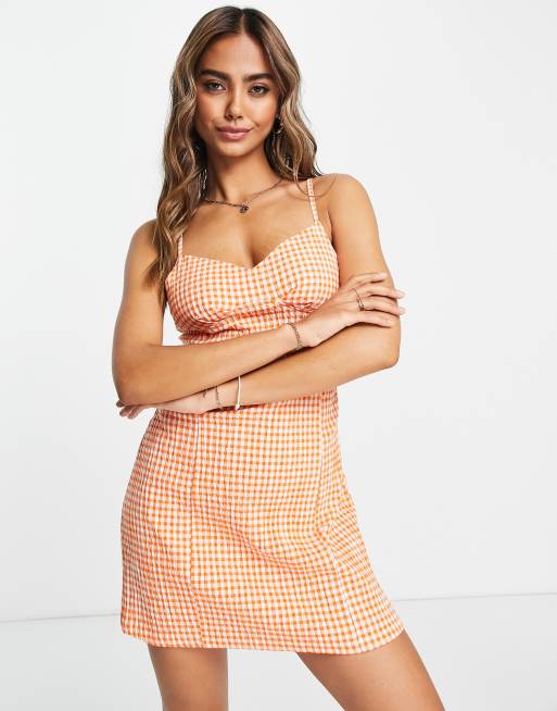 Tahoe gingham stretch mini dress sale