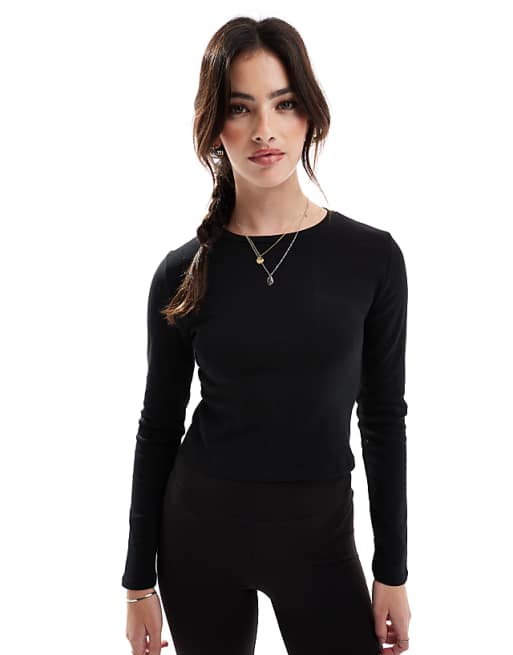 Women's One-Neck Plai Long-Sleeved Shirt Women's One-Neck Plai Long-Sleeved Shirt