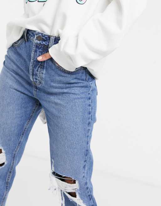 Stradivarius jeans strappati top