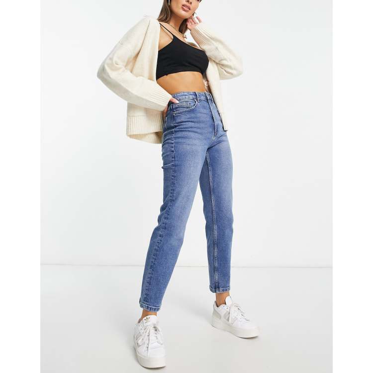 Stretchy high waisted cheap mom jeans