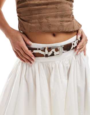 Stradivarius cow belt in multi