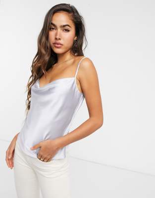 cowl neck satin cami