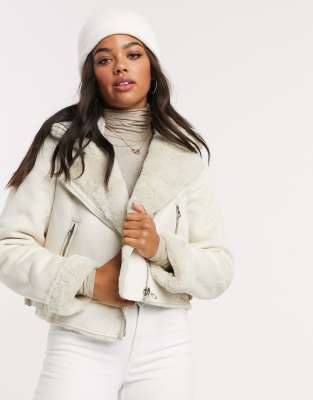 white aviator jacket