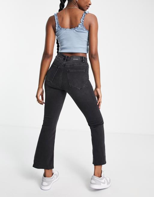 BDG High-rise Cropped Kick Flare Jean in Black