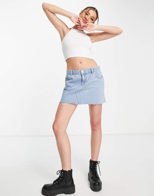 Stradivarius cropped 90s tank top in white