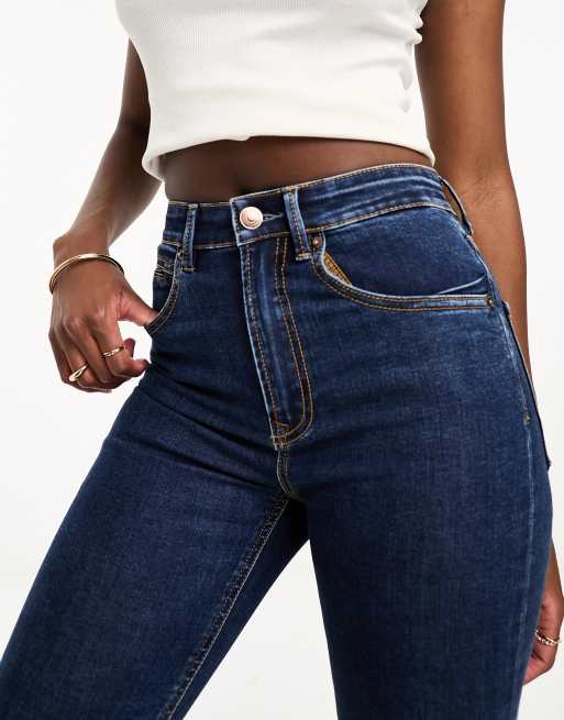 Stradivarius - Cropped flare-broek met indigo wassing , 4 van 5