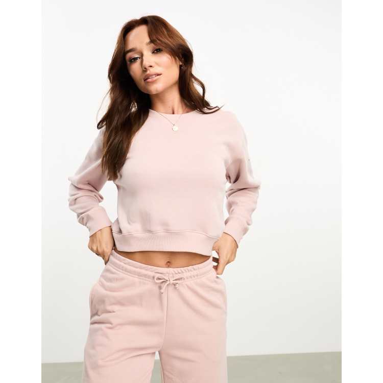 Stradivarius cropped sweatshirt in blush - part of a set | ASOS