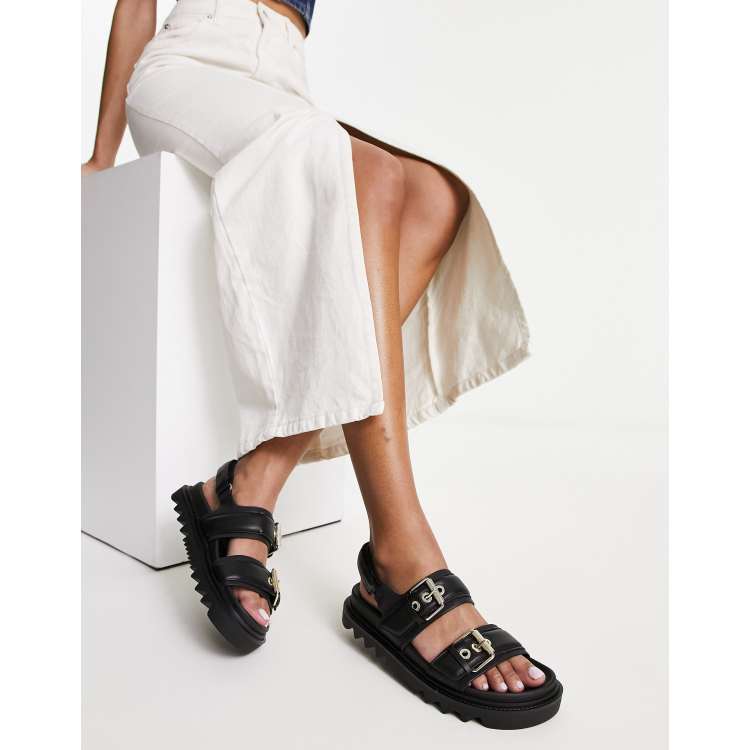 Slip on 2025 buckle sandals