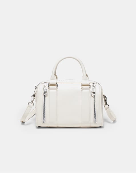 Stradivarius - Crossbody-tas met ritsdetails in ecru - view 1