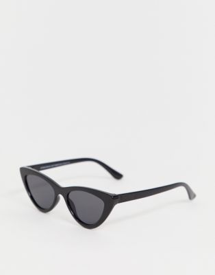 Stradivarius – Czarne okulary przeciwsłoneczne typu kocie oczy