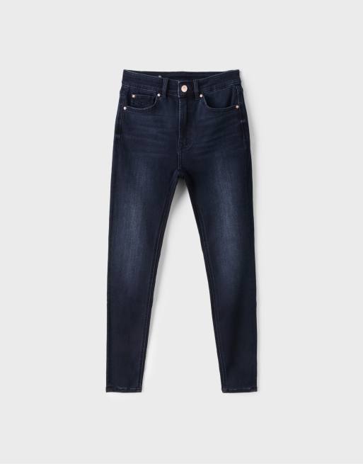 Stradivarius D07 skinny jeans med regular talje i mellemblå denimvask, 6 af 7