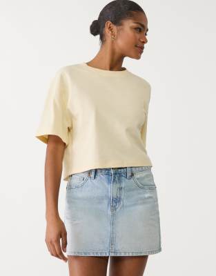 Stradivarius - D60 - Jeansminirock aus blauem Denim