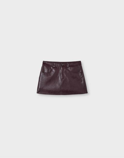 Stradivarius D62 jupe-short bordeaux, 7 de 7