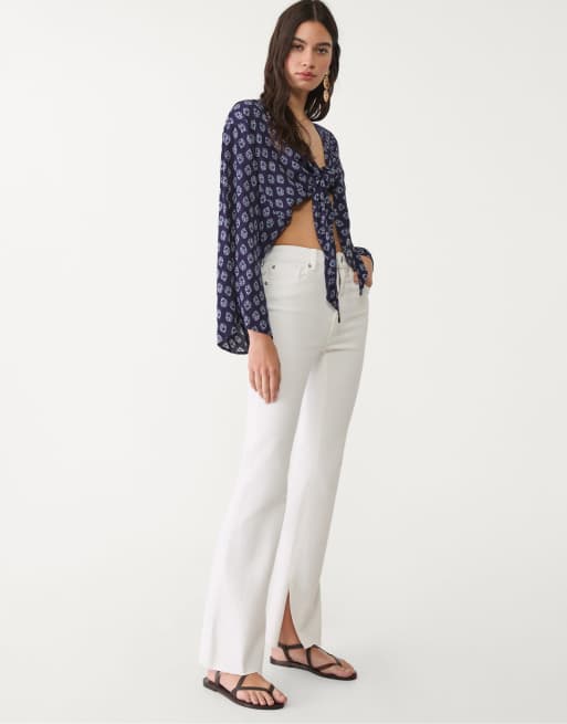 Stradivarius D74 flare slit in white, 2 of 4