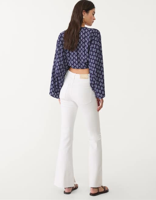 Stradivarius D74 flare slit in white, 3 of 4