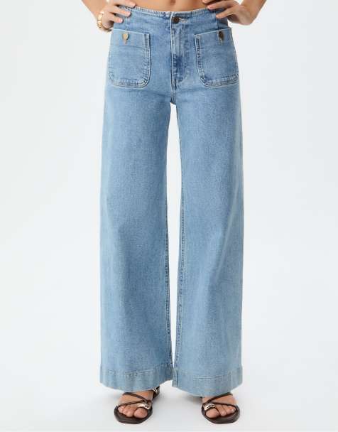 Stradivarius - D77 - Jeans minimal azzurri con tasche - view 1