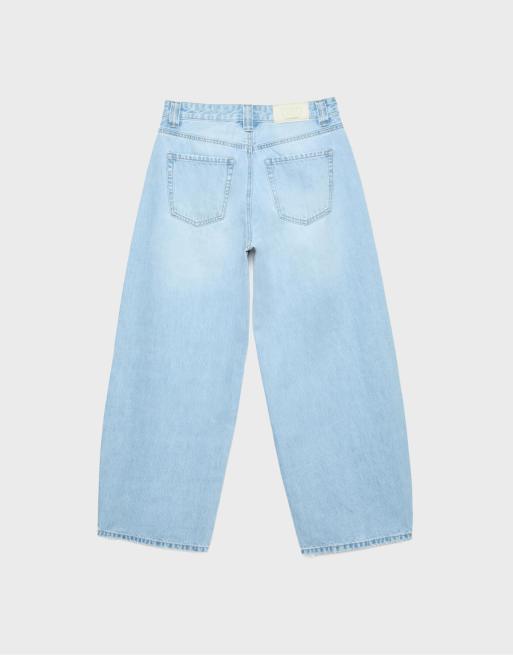 Stradivarius - D80 - Lyseblå jeans med barrel-ben, 7 af 7