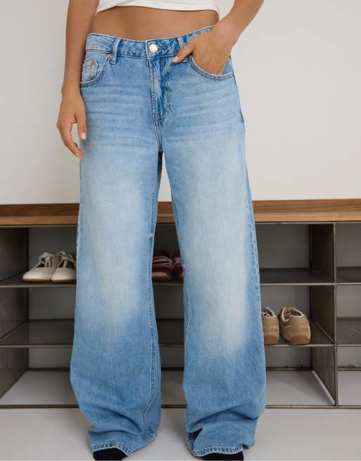 Stradivarius – D91 – Ljusblå jeans med låg midja och vida ben, 2 av 7
