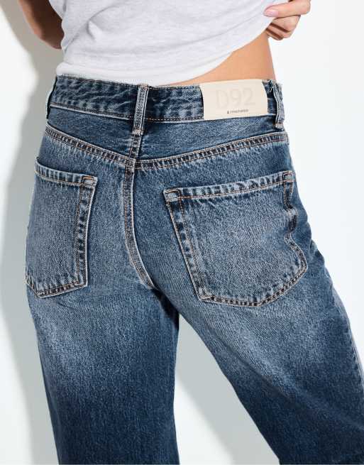 Stradivarius - D92 - Blå jeans med brede lige ben, 4 af 7