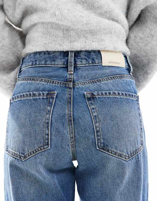 Stradivarius - D92 - Blå jeans med lige ben, 5 af 5