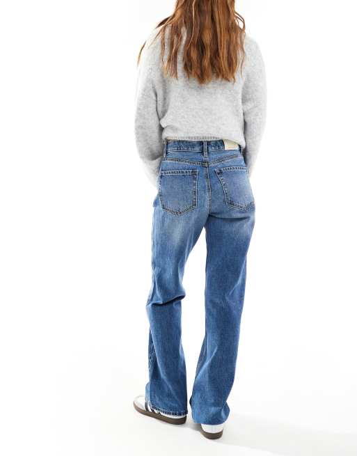 Stradivarius - D92 - Rechte denim jeans in donkere wassing, 2 van 5