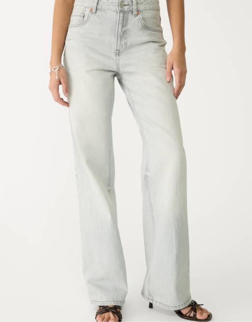 Stradivarius - D92 - Rechte jeans met wijde pijpen in overdyed blauw, 2 van 4