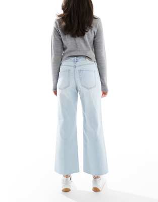 STRADIVARIUS D96 CROPPED STRAIGHT LEG JEANS 