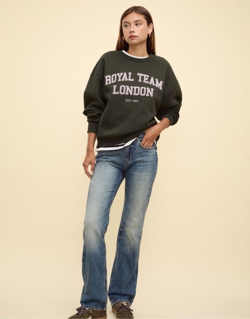 Stradivarius - D98 - Denimjeans med lige ben i vintage-mellemvask