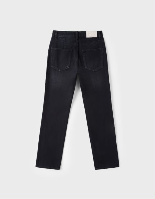 Stradivarius D98 jean droit délavé noir, 7 de 7