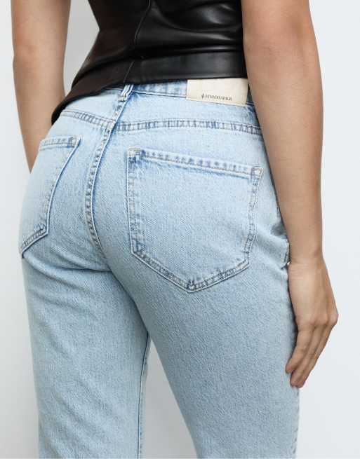 Stradivarius D98 Jeans dritti effetto vintage blu chiaro ASOS