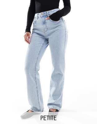 D98 Petite straight leg jeans in light blue