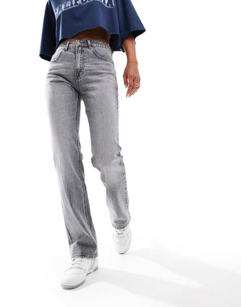 Stradivarius D98 straight leg jeans in washed gray - view 1