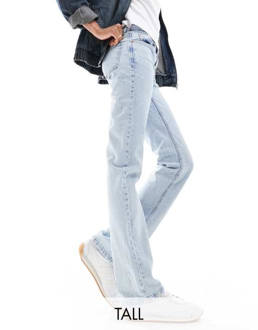 Stradivarius - D98 - Tall - Jeans met rechte pijpen in lichtblauw