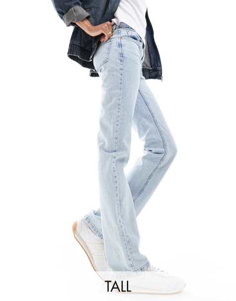Stradivarius D98 Tall straight leg jeans in light blue - view 1