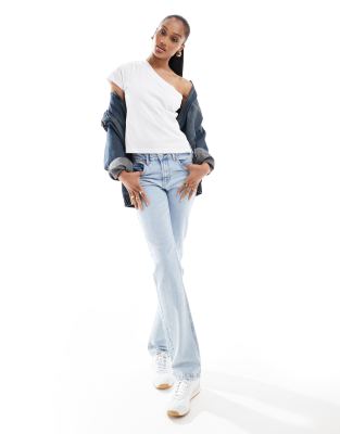 Stradivarius D98 Tall Straight Leg Jeans In Blue