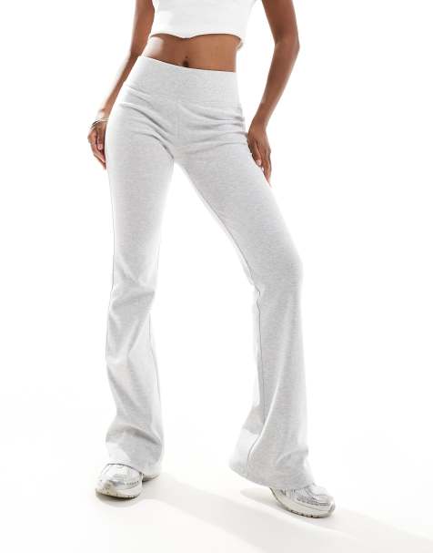 Stradivarius deep waistband sculpt flare in grey - view 1