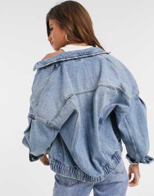 elastic denim jacket