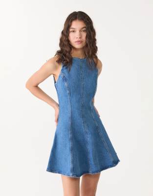 Stradivarius Denim Mini Dress