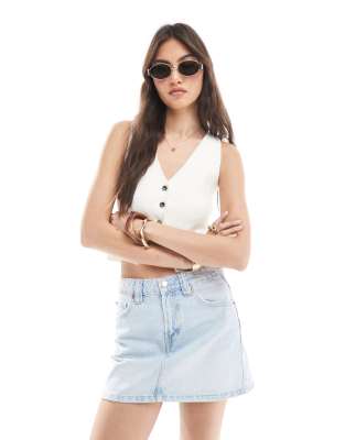 STRADIVARIUS DENIM MINI SKIRT 