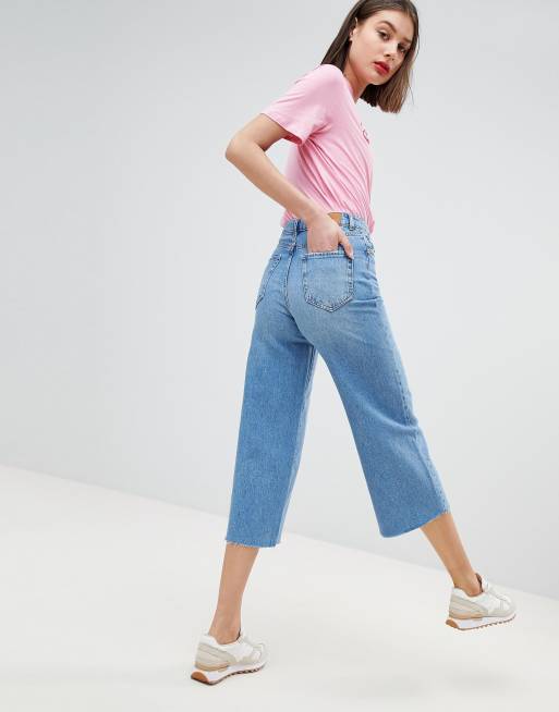 Stradivarius Seamless Twill Culottes (highwaist), Women's Fashion, Bottoms,  Jeans on Carousell