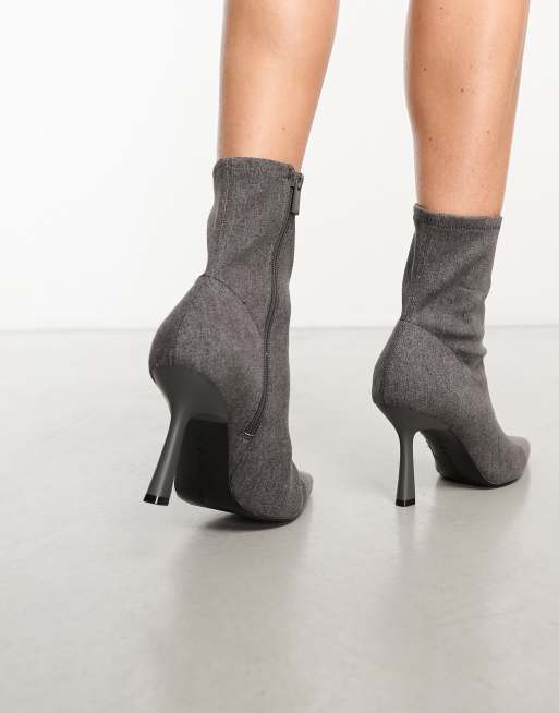 Grey suede hot sale sock boots