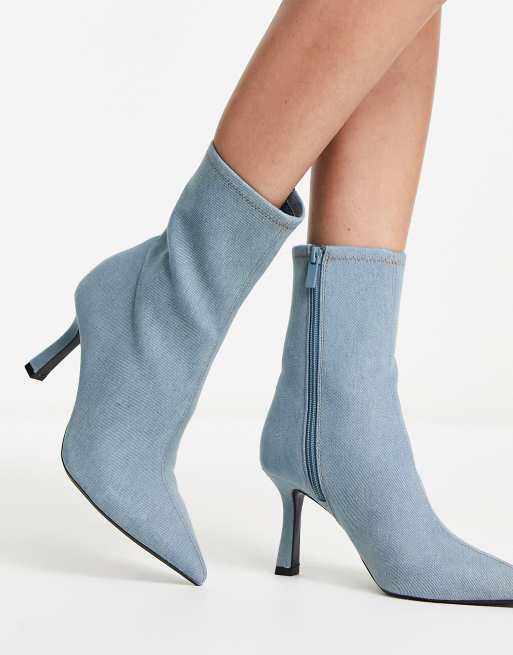 Light denim hot sale boots