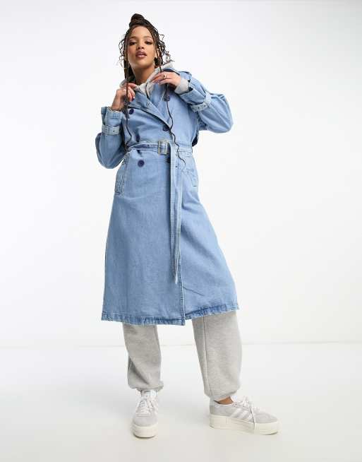 Trench discount denim coat