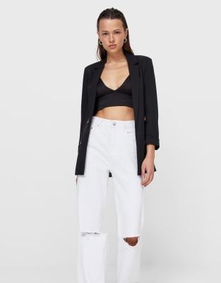 STRADIVARIUS OVERSIZED BLAZER IN BLACK