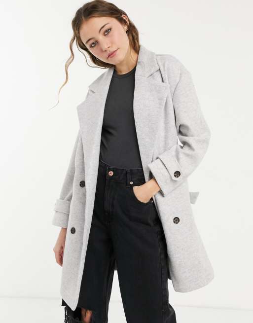 Manteau gris stradivarius new arrivals