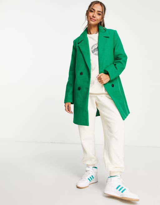 Stradivarius green outlet coat