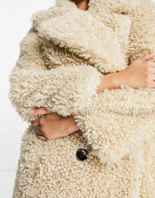 Fluffy store teddy coat